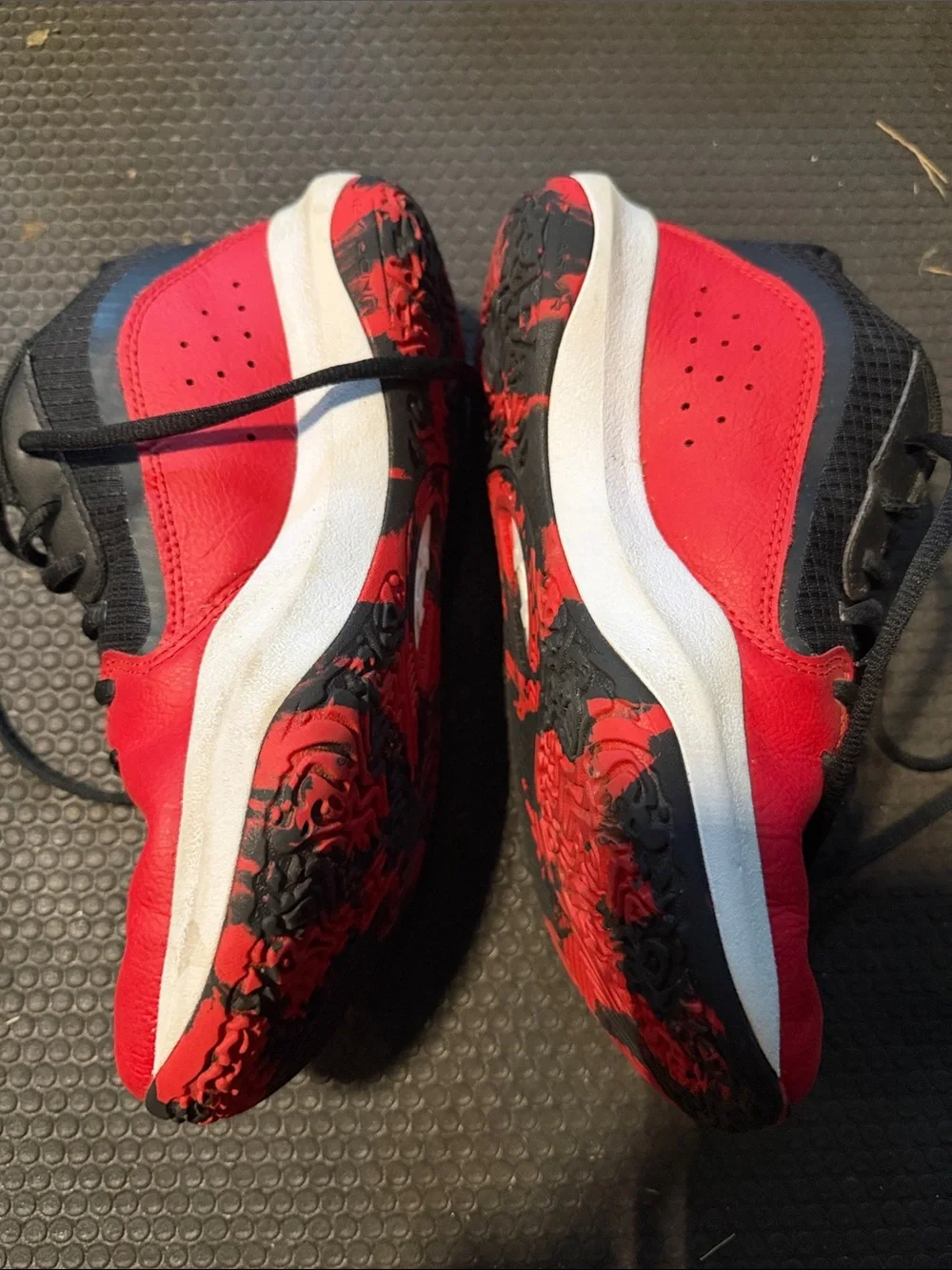 Under Armour Kids Black and Red Athletic Sneakers basketball sneakers